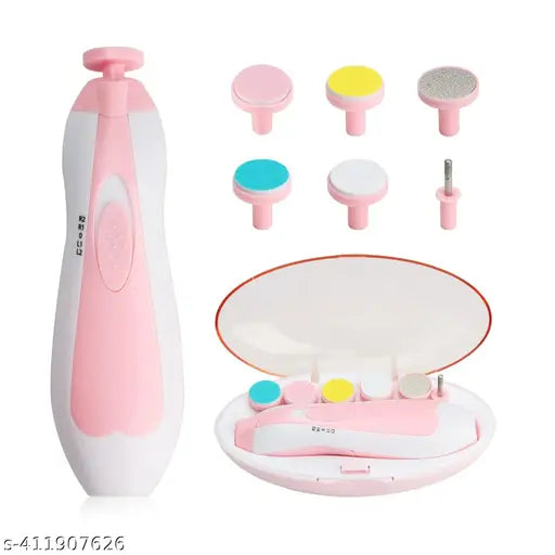 Electric Nail File Drill for Baby No Sharp Claws Hurt, 6 in 1 Safety Cutter Trimmer for Toes and Nails