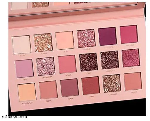 PREMIUM EYESHADOWS , EYELINER, 5PCS PINK BRUSH SET & 1PCS EYELINER