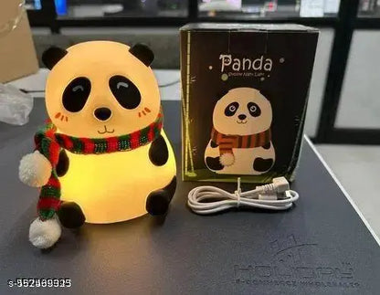 Cute Panda Night Light for Kids- Rechargeable Silcone LED Lamp, 7-Col0RChanging, Perfect Room Decor & Gift for Toddler, Children, Women,
