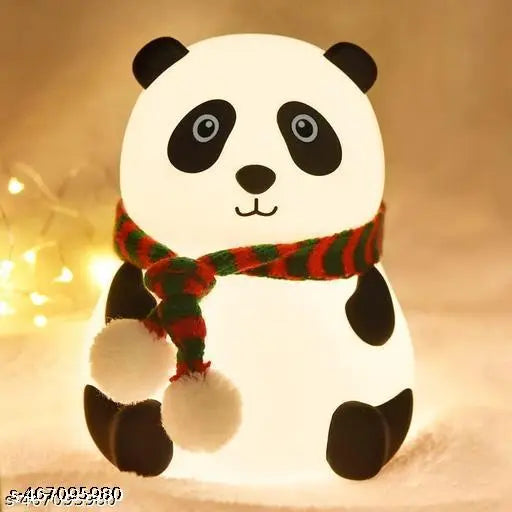 Cute Panda Night Light for Kids- Rechargeable Silcone LED Lamp, 7-Col0RChanging, Perfect Room Decor & Gift for Toddler, Children, Women,